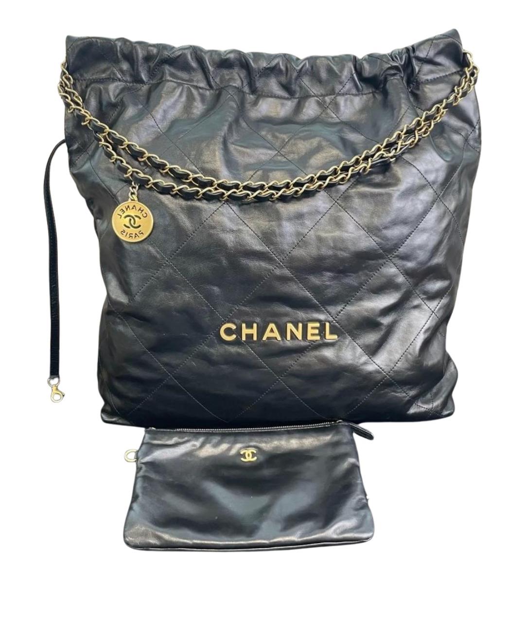 CHANEL Черная кожаная сумка через плечо, фото 1