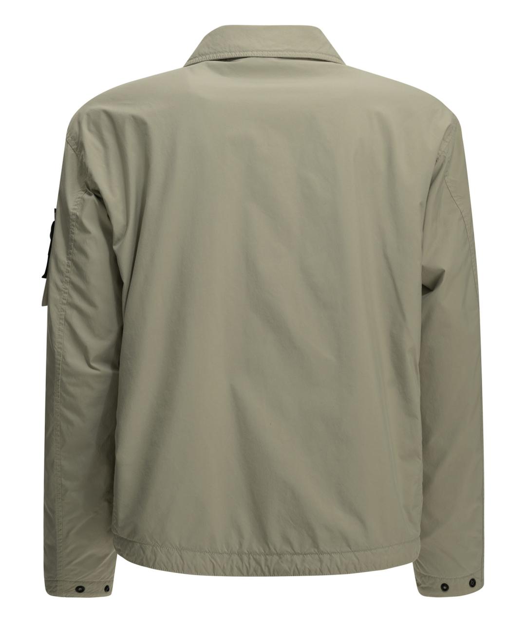 STONE ISLAND Бежевая полиэстеровая куртка, фото 2
