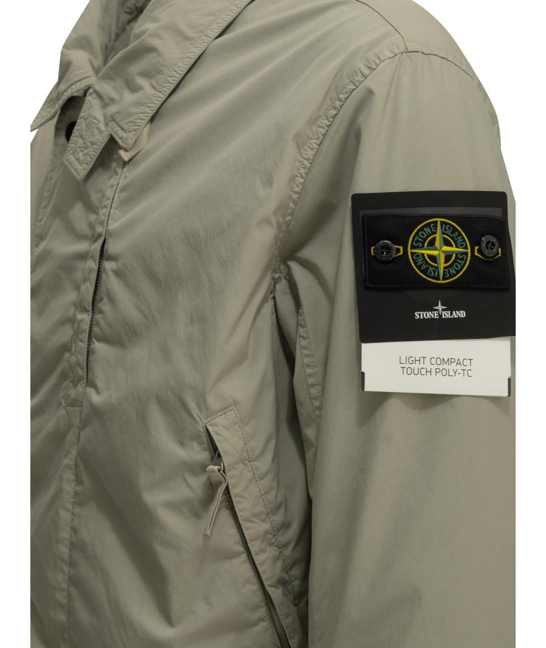 STONE ISLAND Бежевая полиэстеровая куртка, фото 3