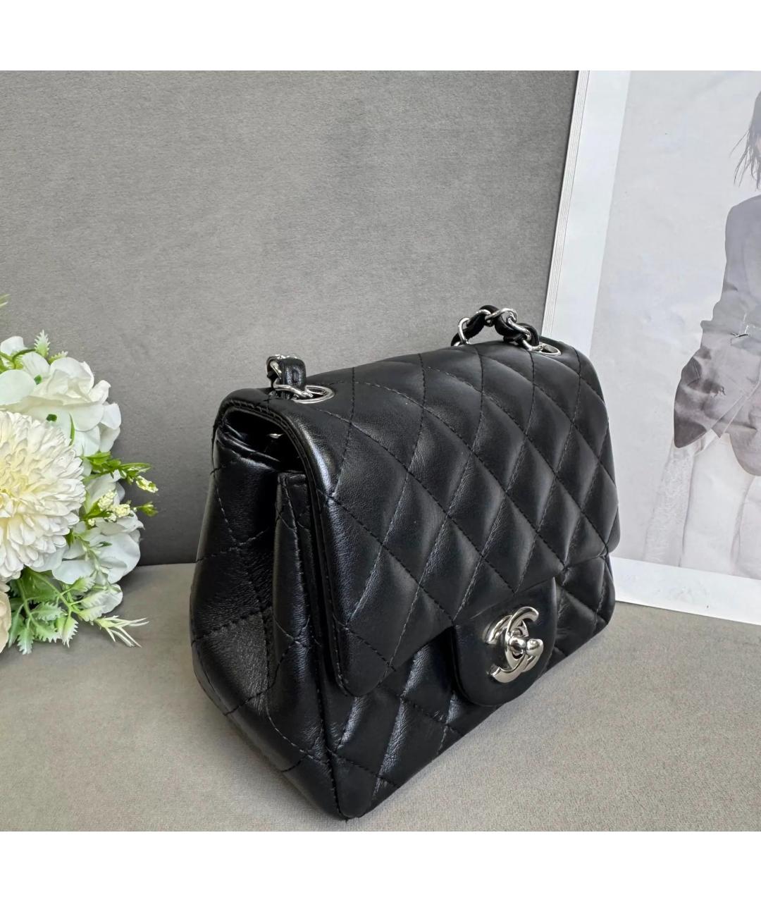 CHANEL Черная кожаная сумка через плечо, фото 4