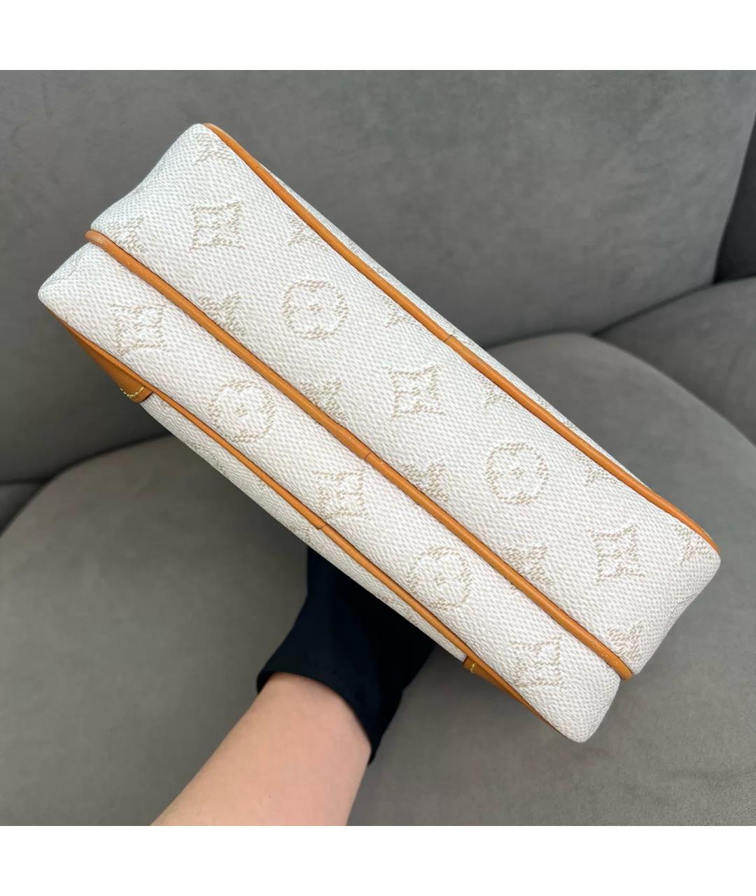 LOUIS VUITTON Бежевая сумка через плечо из канвы, фото 7