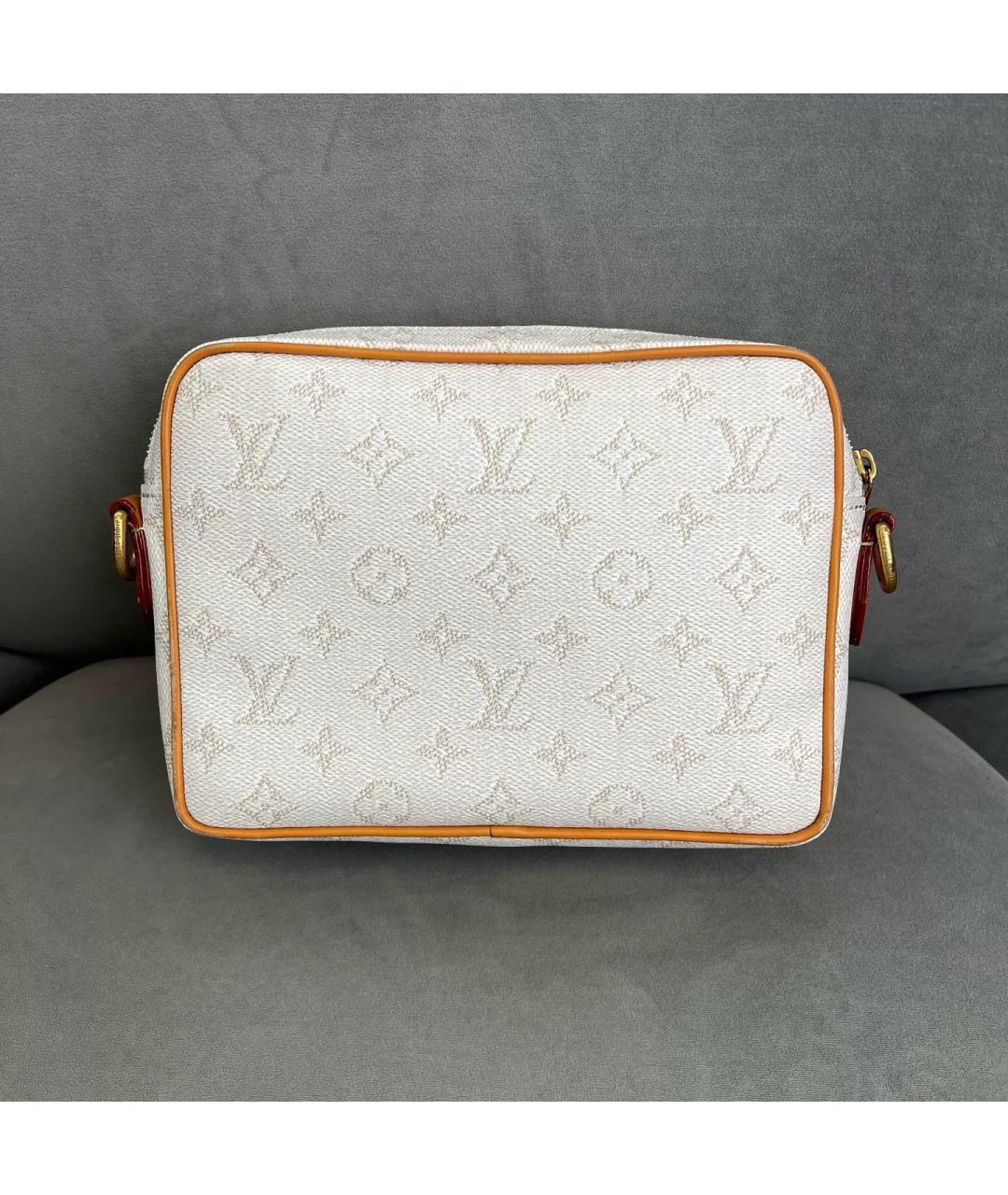 LOUIS VUITTON Бежевая сумка через плечо из канвы, фото 4