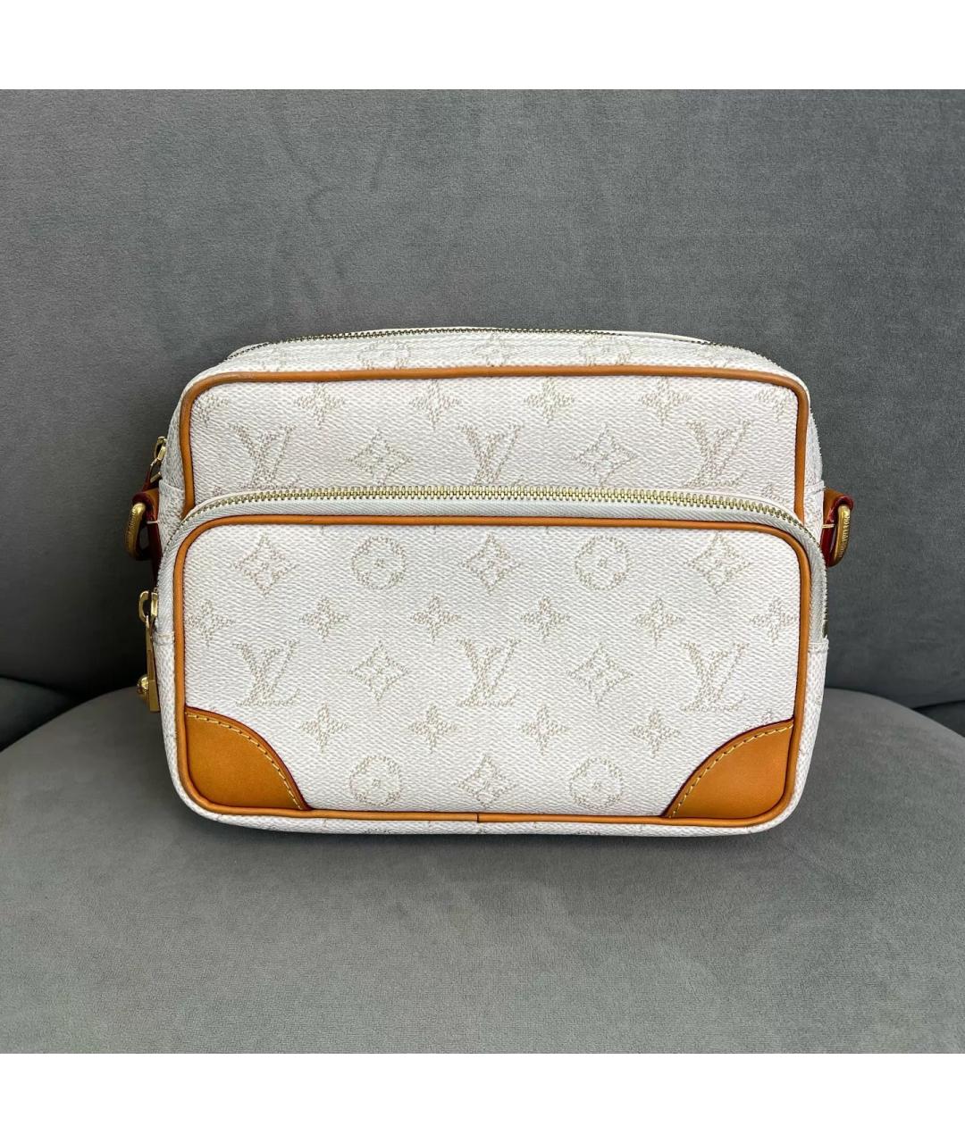 LOUIS VUITTON Бежевая сумка через плечо из канвы, фото 3