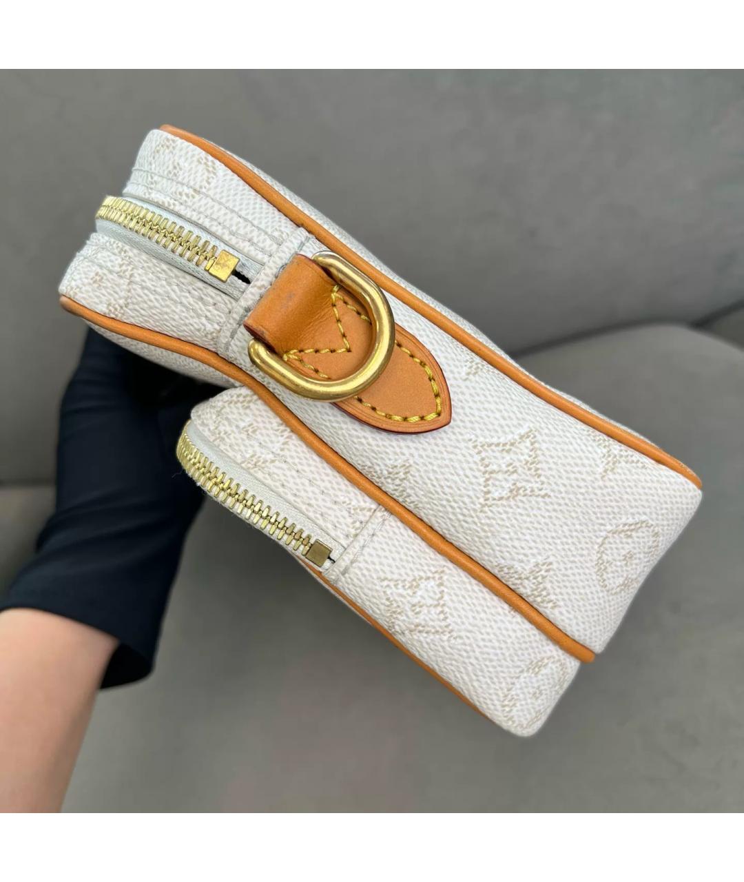 LOUIS VUITTON Бежевая сумка через плечо из канвы, фото 6