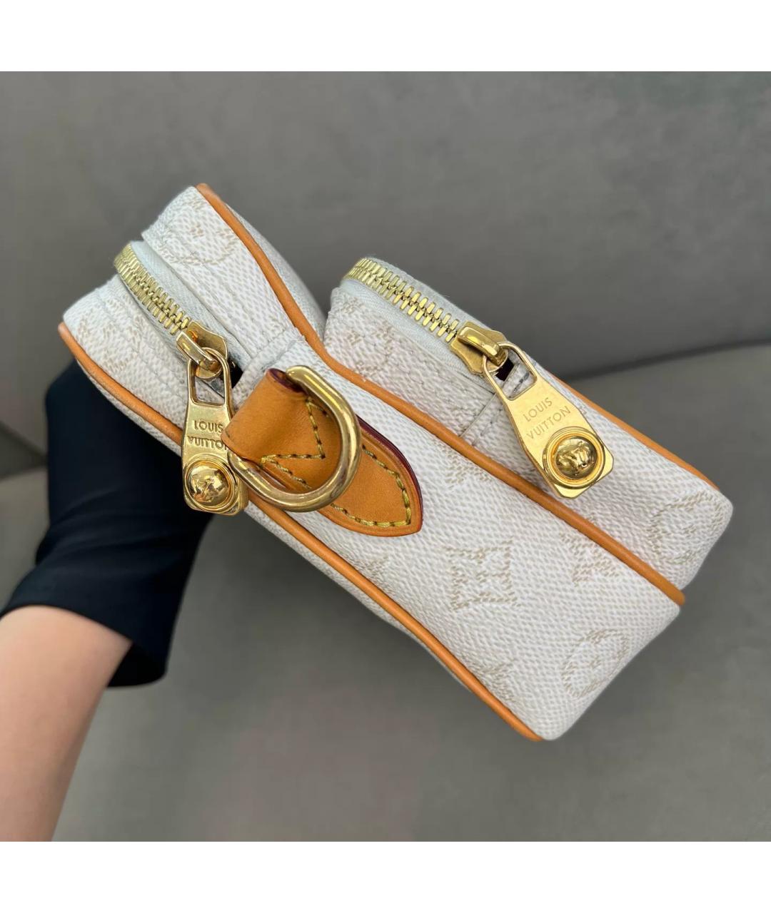 LOUIS VUITTON Бежевая сумка через плечо из канвы, фото 5