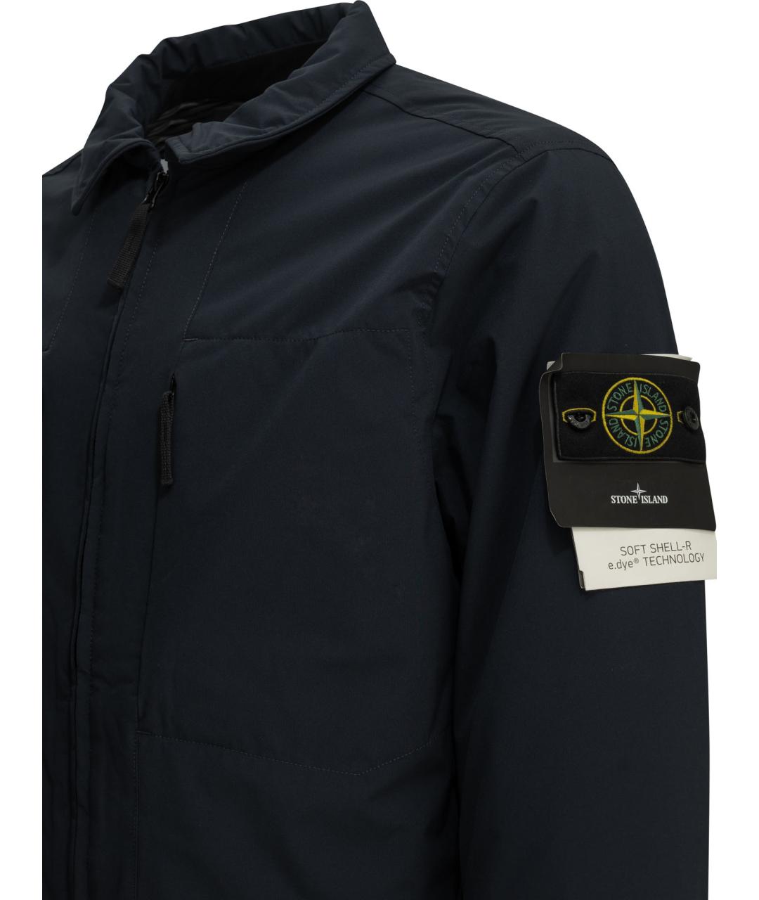 STONE ISLAND Синяя полиэстеровая куртка, фото 3