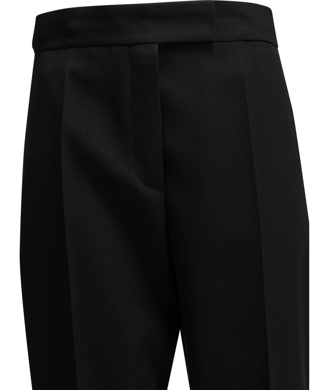 PRADA Черные шерстяные прямые брюки, фото 3