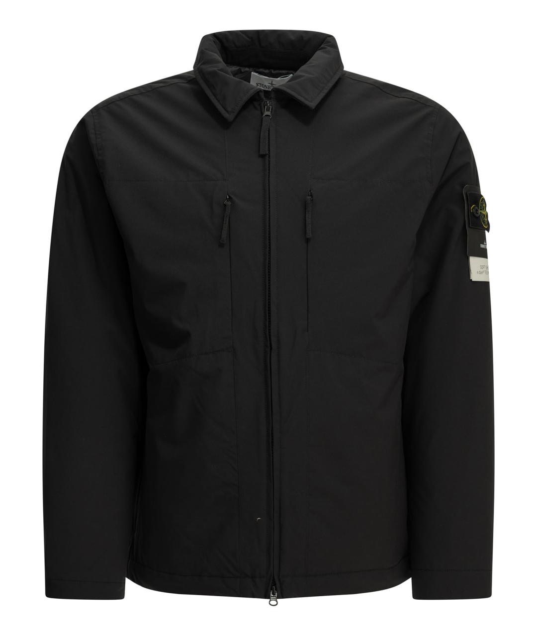 STONE ISLAND Черная полиэстеровая куртка, фото 1
