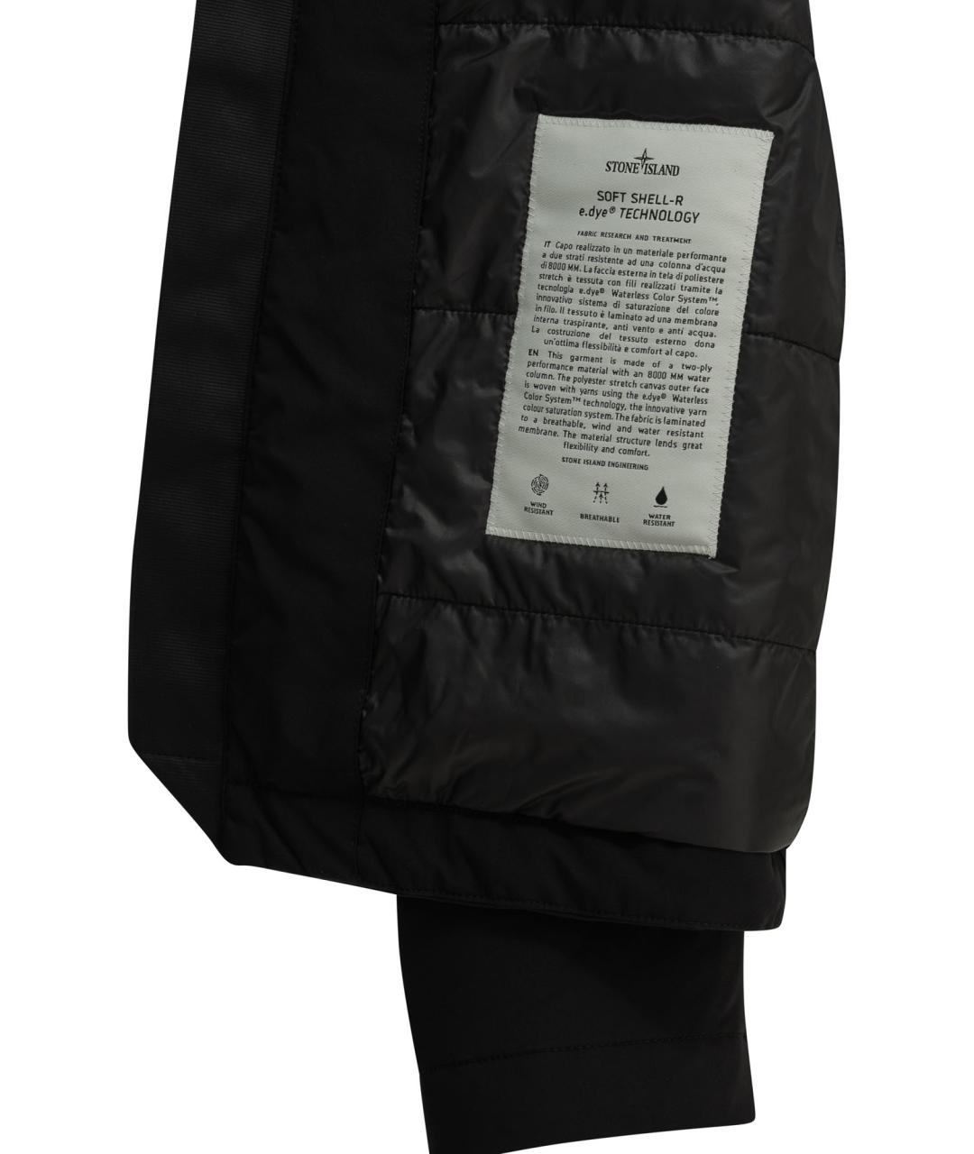 STONE ISLAND Черная полиэстеровая куртка, фото 4