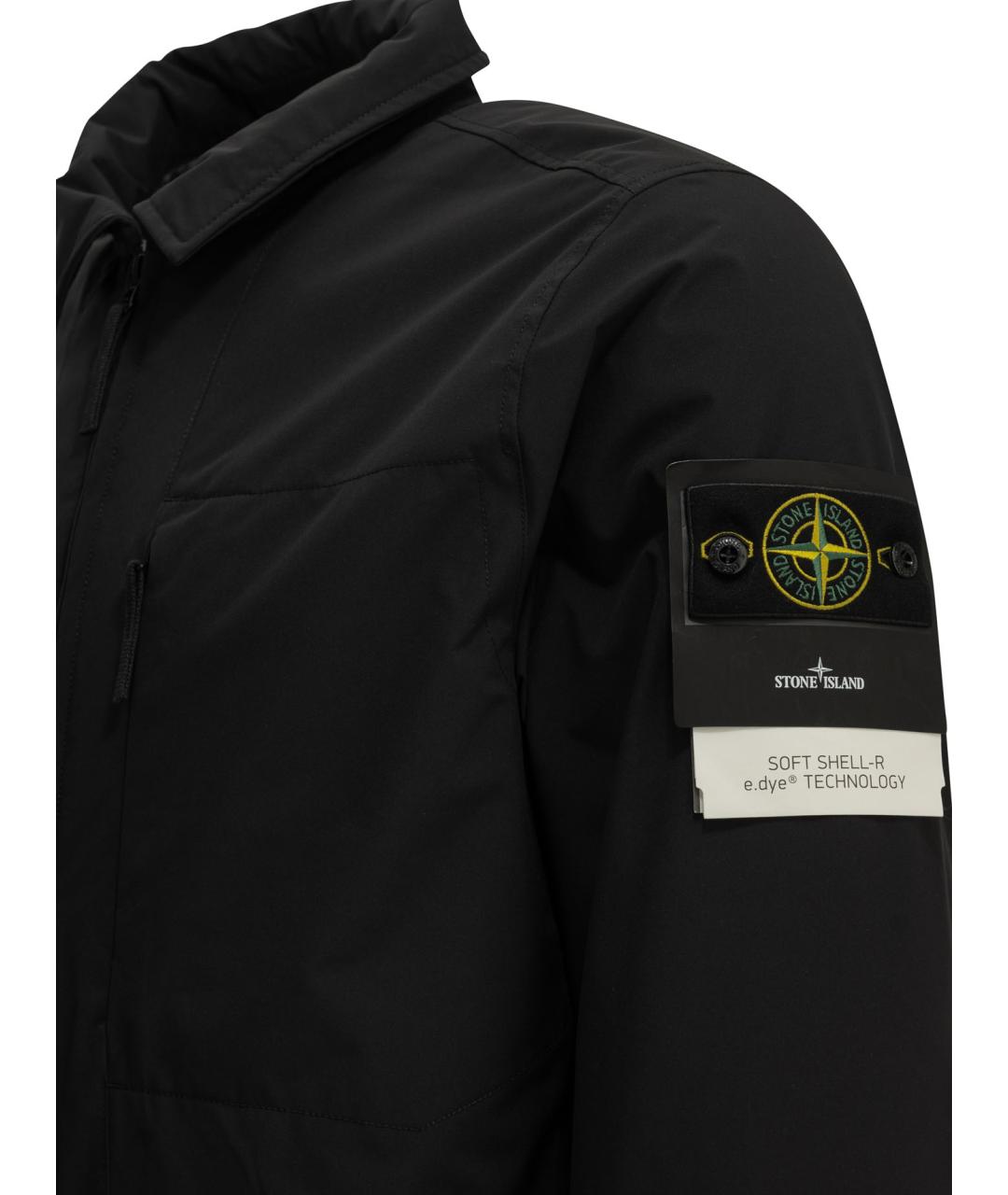 STONE ISLAND Черная полиэстеровая куртка, фото 3