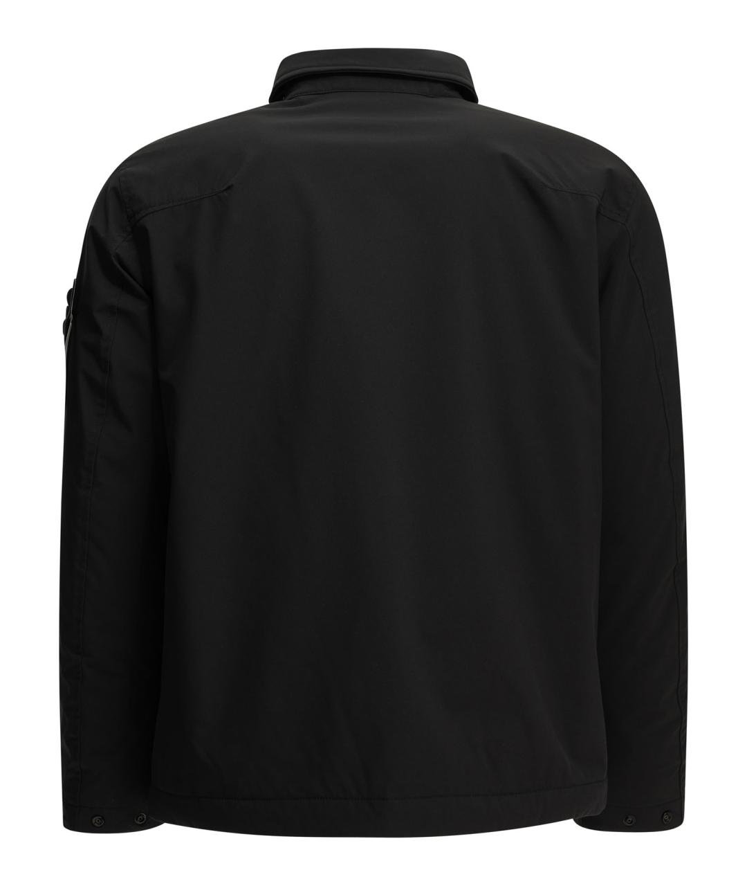 STONE ISLAND Черная полиэстеровая куртка, фото 2