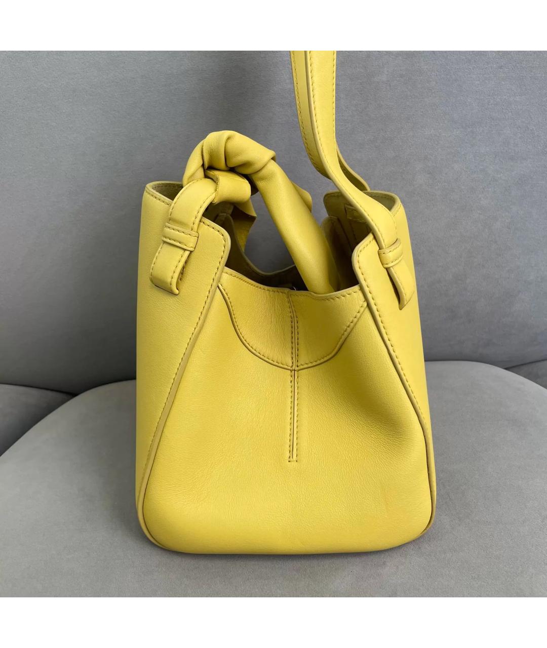 LOEWE Желтая кожаная сумка через плечо, фото 4