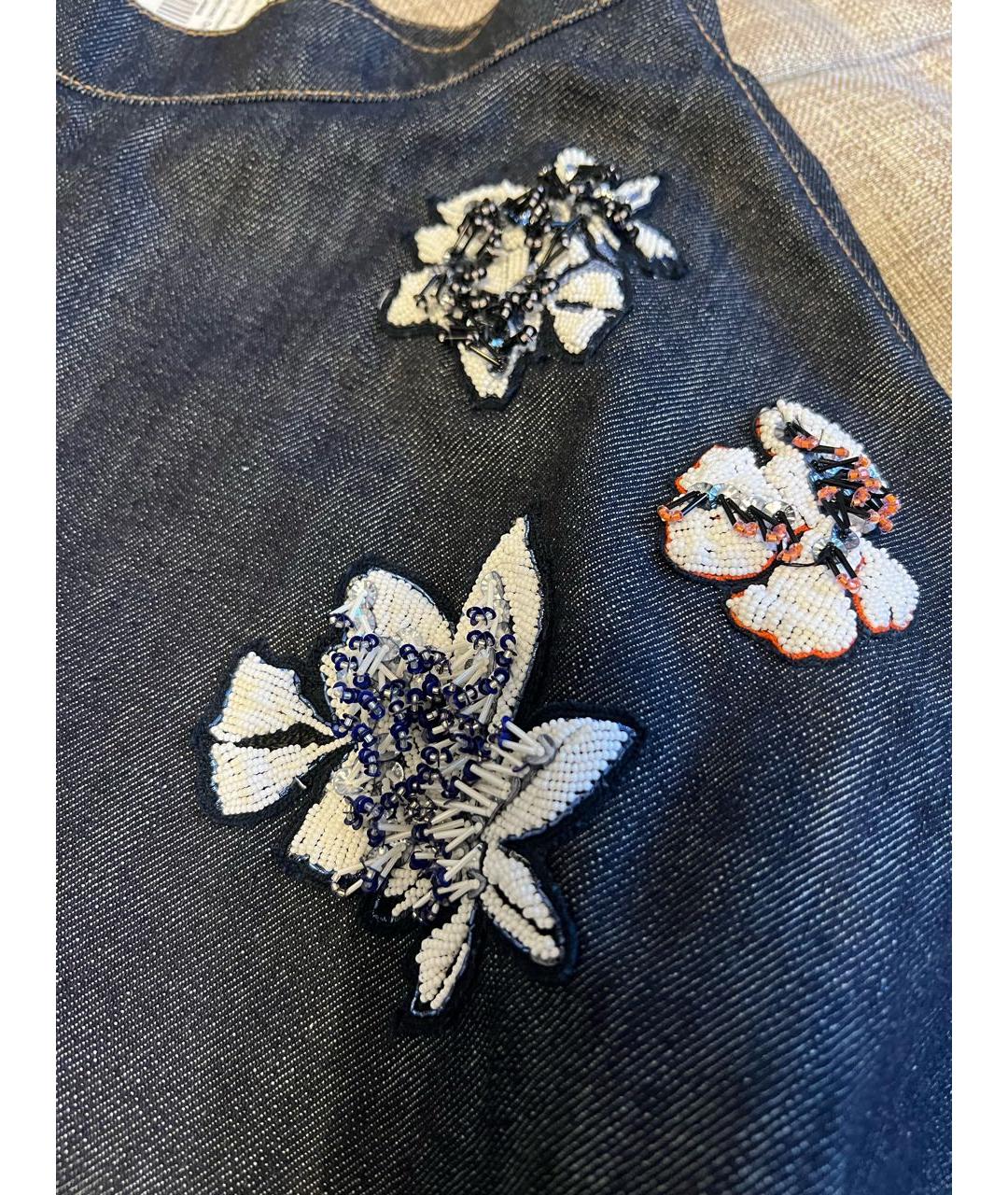 CHRISTIAN DIOR Темно-синяя деним юбка миди, фото 4