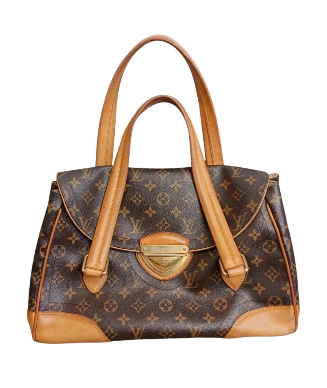 LOUIS VUITTON Коричневая кожаная сумка через плечо, фото 1