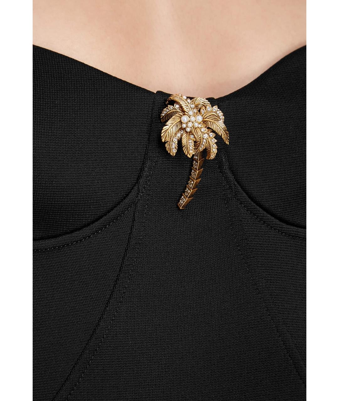 ROBERTO CAVALLI Черное вискозное коктейльное платье, фото 4