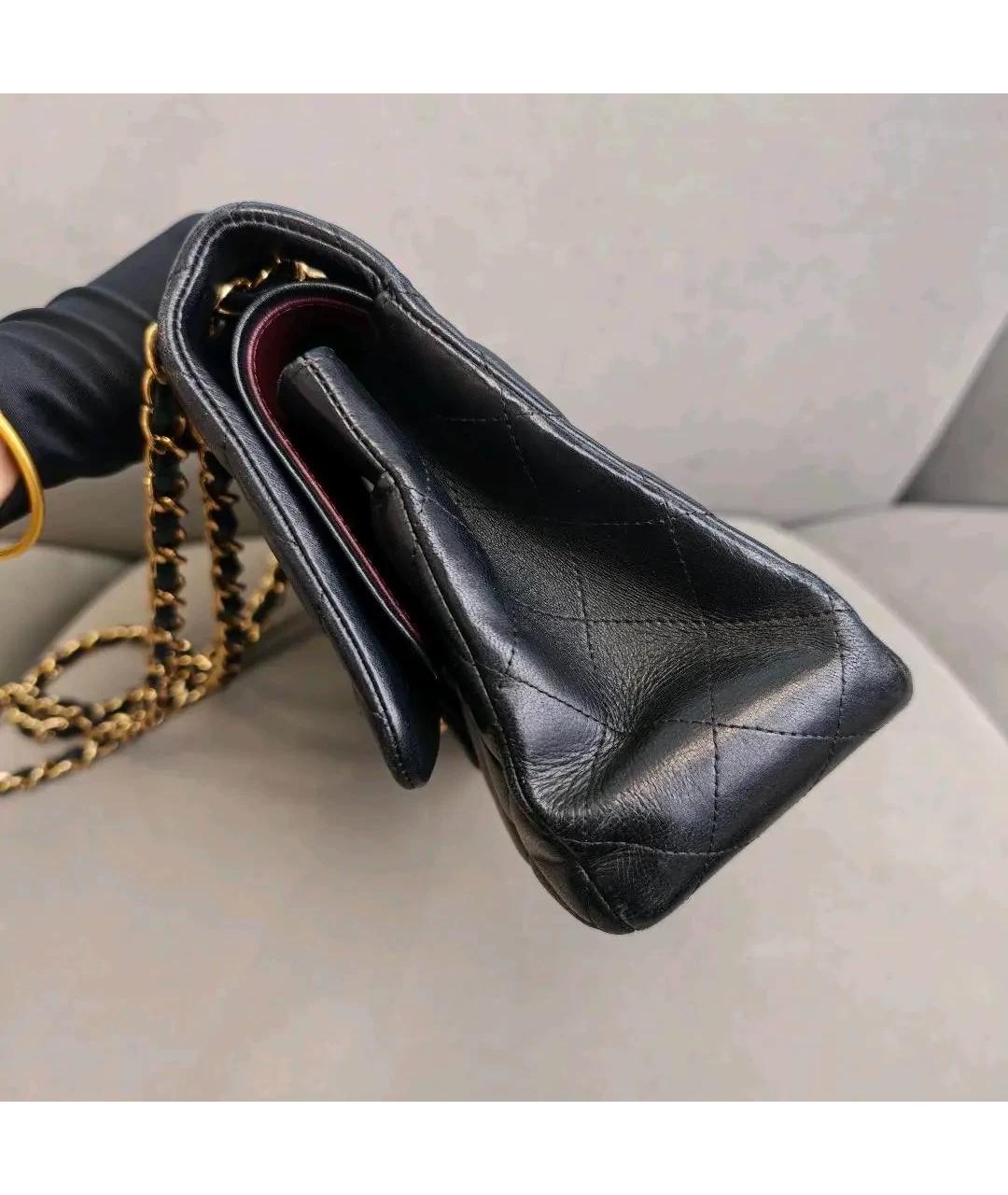 CHANEL Черная кожаная сумка через плечо, фото 4