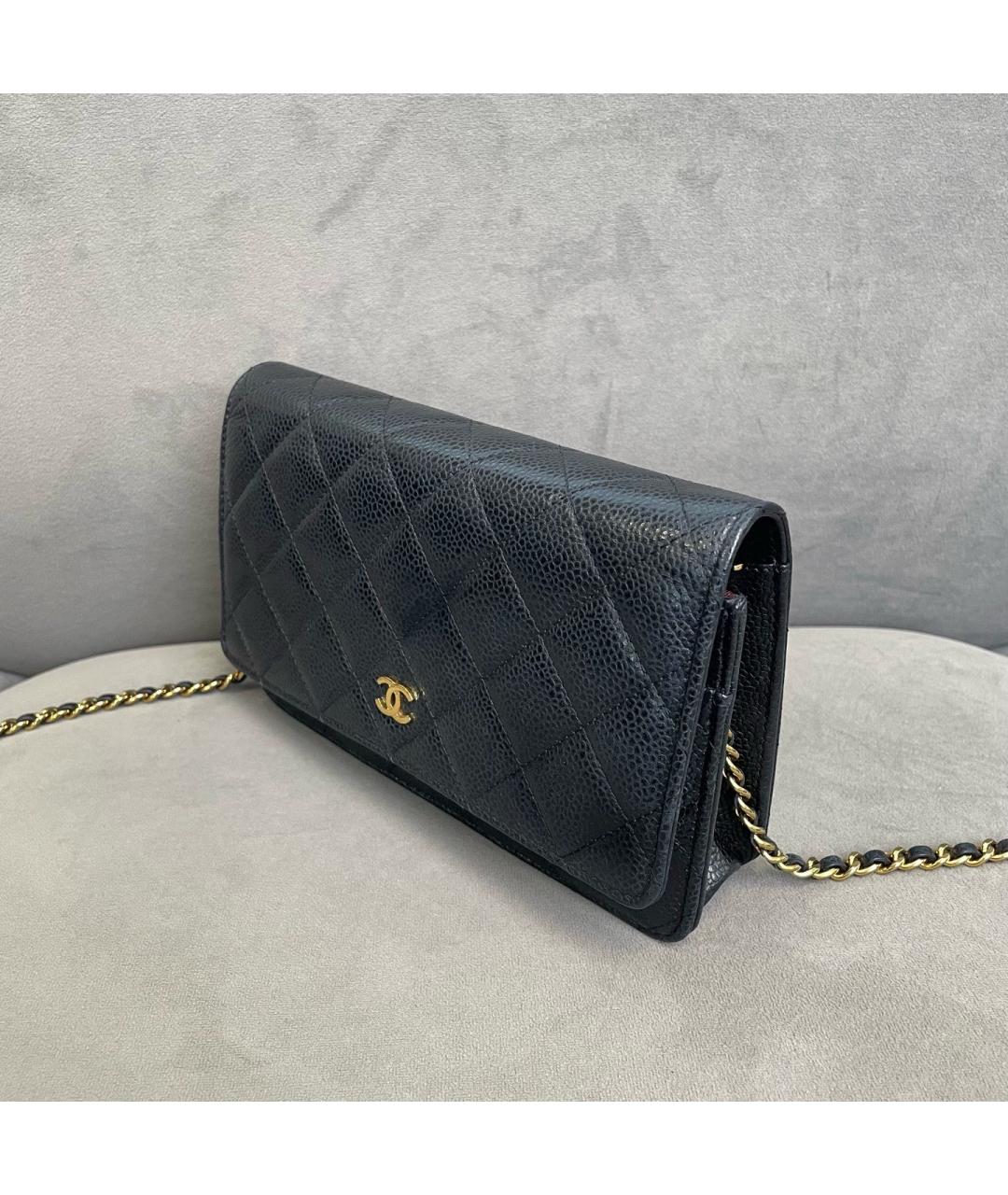 CHANEL Черная кожаная сумка через плечо, фото 4