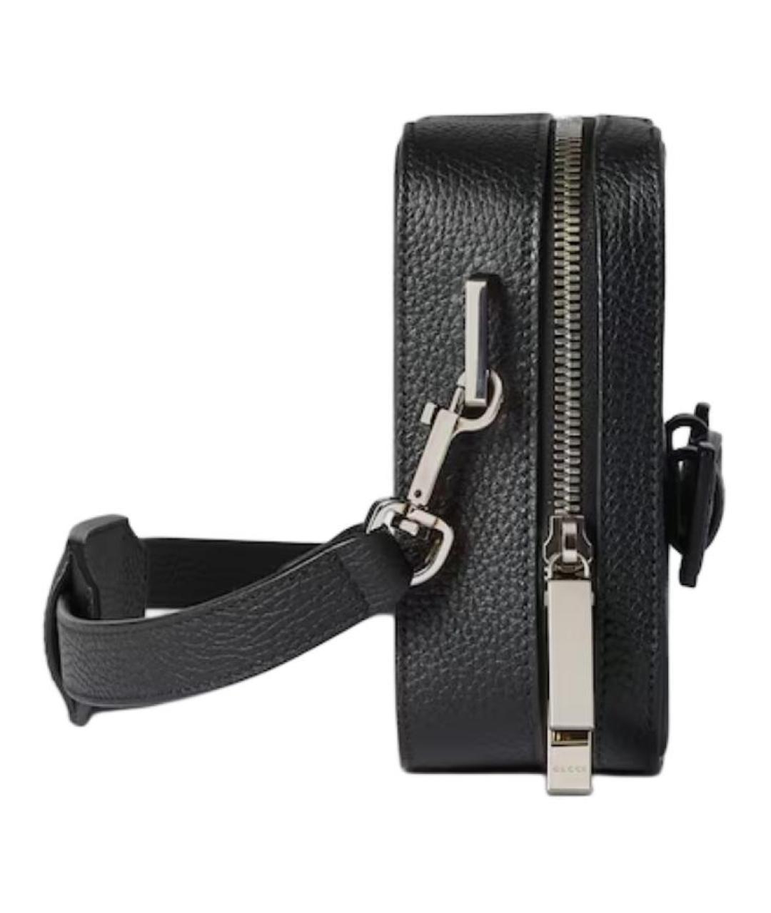 GUCCI Черная кожаная сумка на плечо, фото 3