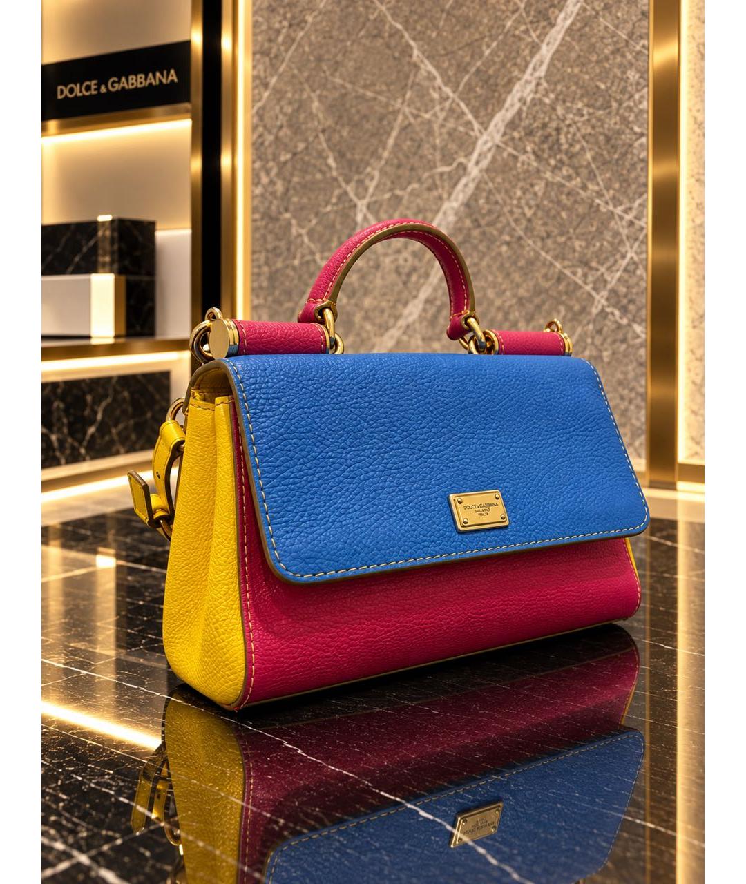 DOLCE&GABBANA Мульти кожаная сумка с короткими ручками, фото 2