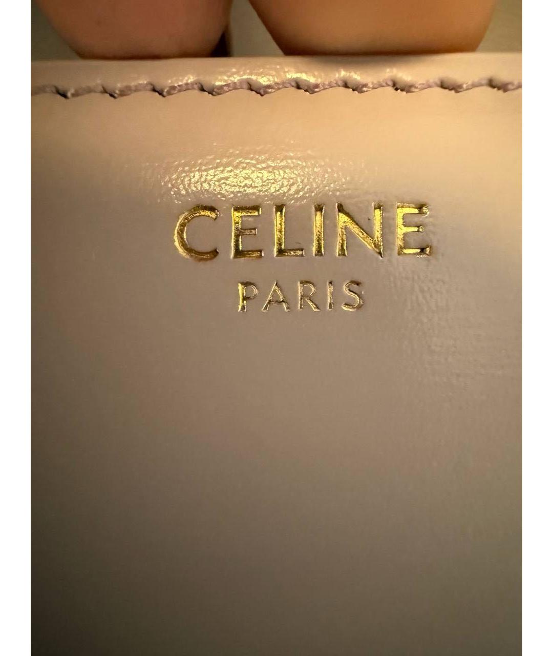 CELINE Фиолетовая кожаная сумка через плечо, фото 6