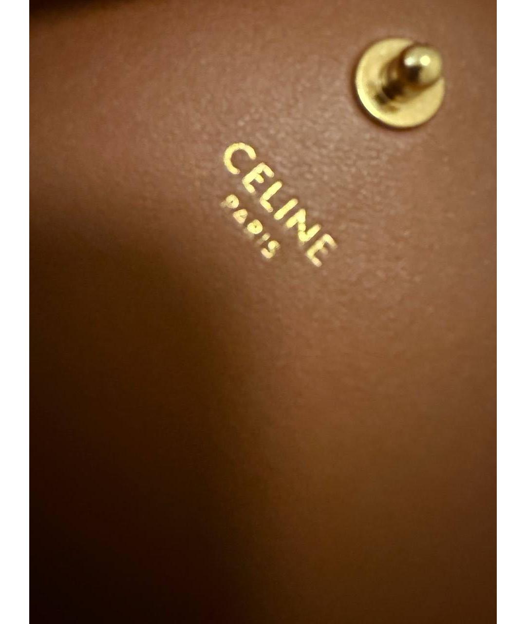 CELINE Коричневая сумка через плечо из канвы, фото 5