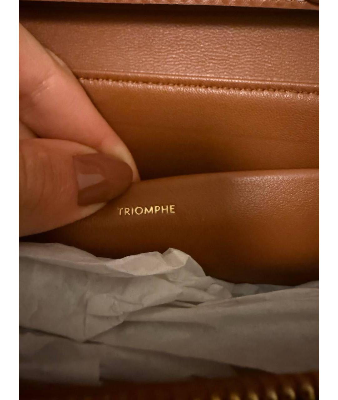 CELINE Коричневая сумка через плечо из канвы, фото 6