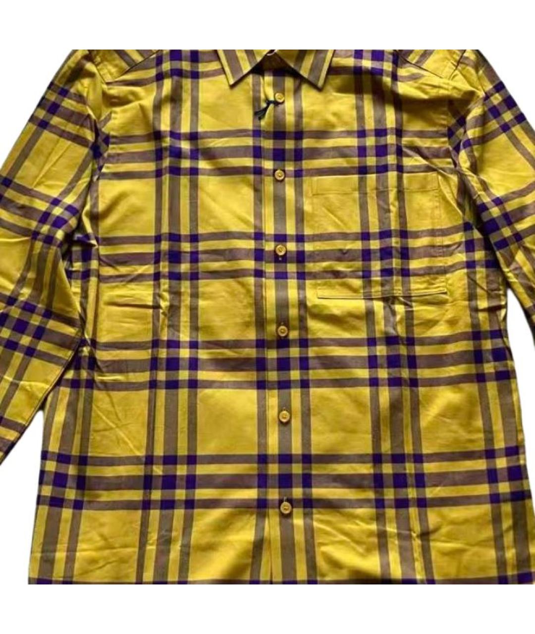 BURBERRY Желтая классическая рубашка, фото 3
