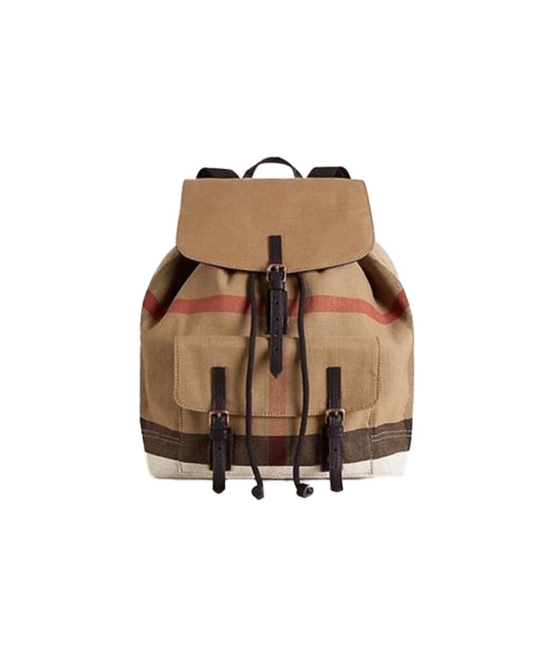 BURBERRY Бежевый рюкзак из канвы, фото 5