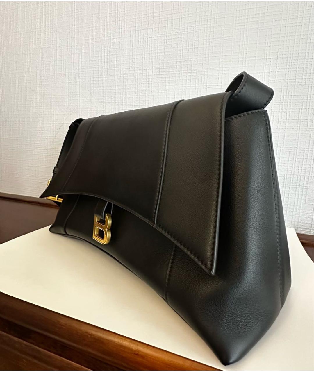 BALENCIAGA Черная кожаная сумка с короткими ручками, фото 2