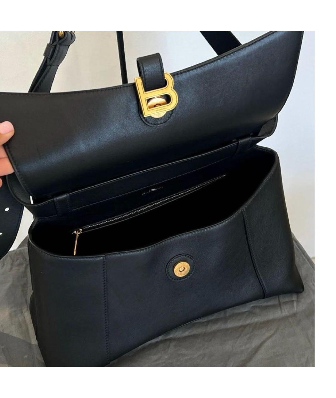 BALENCIAGA Черная кожаная сумка с короткими ручками, фото 4