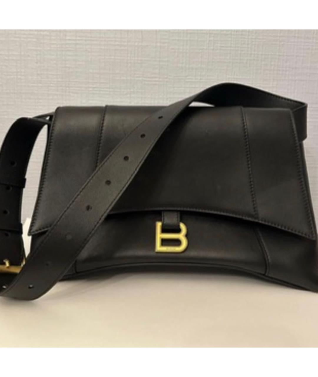 BALENCIAGA Черная кожаная сумка с короткими ручками, фото 7