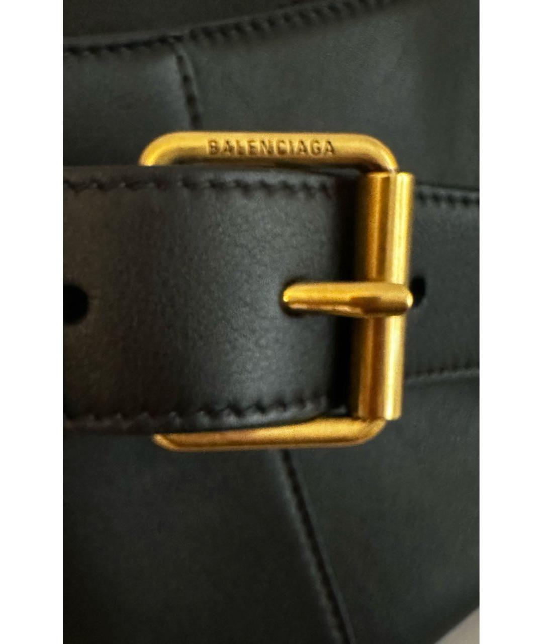 BALENCIAGA Черная кожаная сумка с короткими ручками, фото 5
