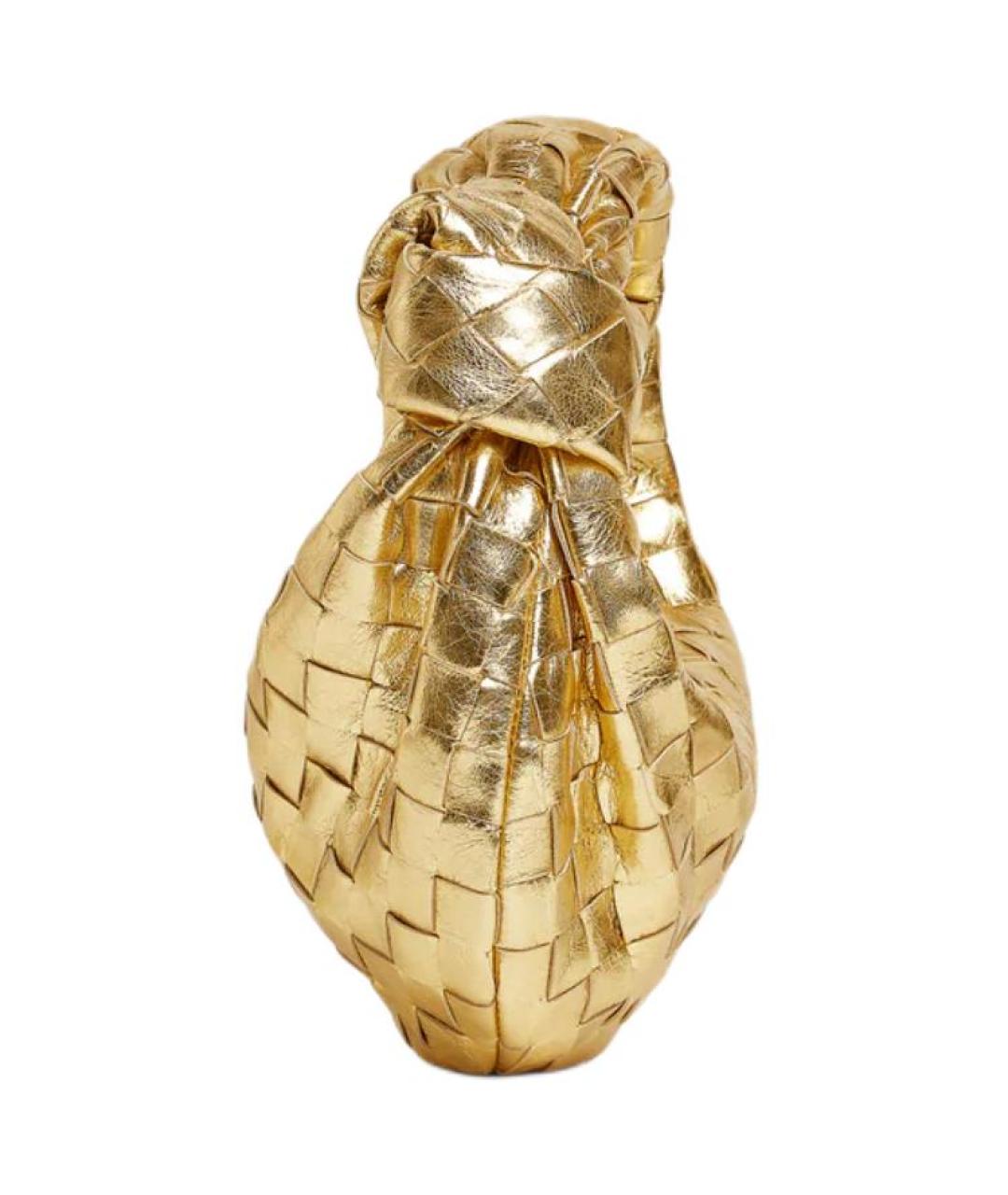 BOTTEGA VENETA Золотая кожаная сумка через плечо, фото 2