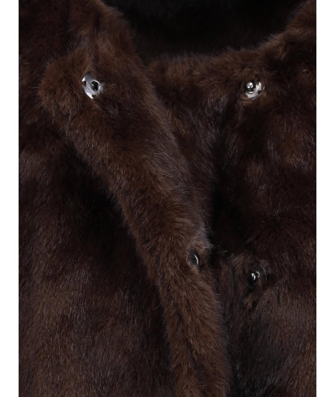 RALPH LAUREN Коричневая полиэстеровая шуба, фото 4