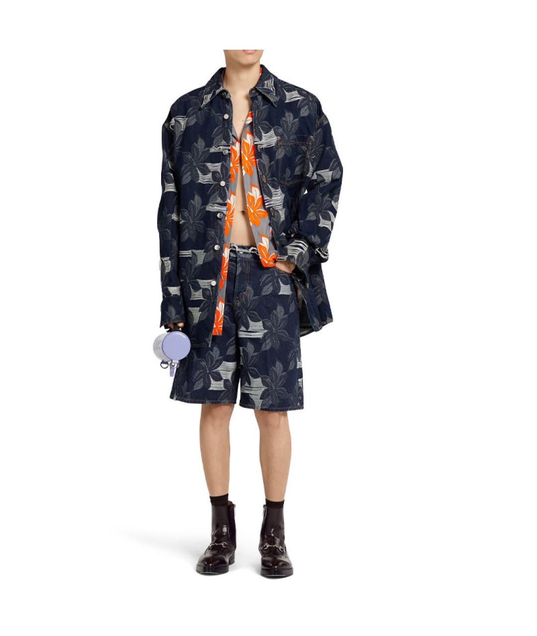 GUCCI Темно-синяя классическая рубашка, фото 4