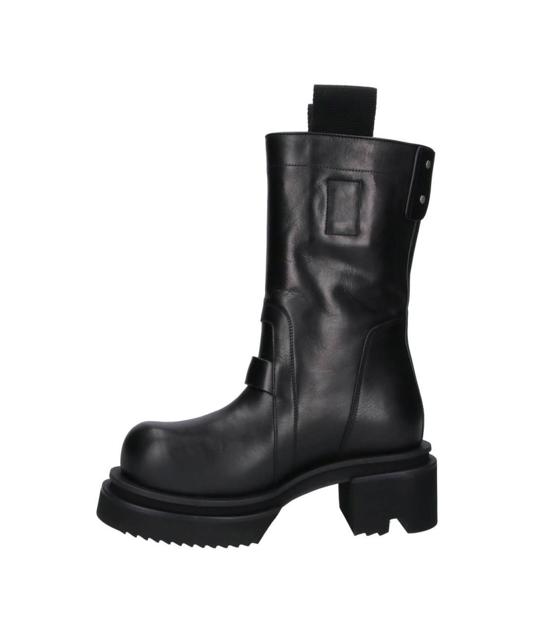 RICK OWENS Черные кожаные сапоги, фото 3