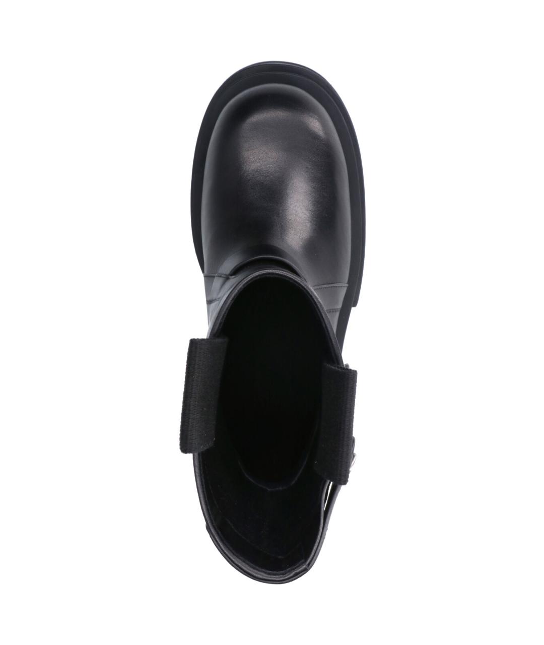 RICK OWENS Черные кожаные сапоги, фото 5