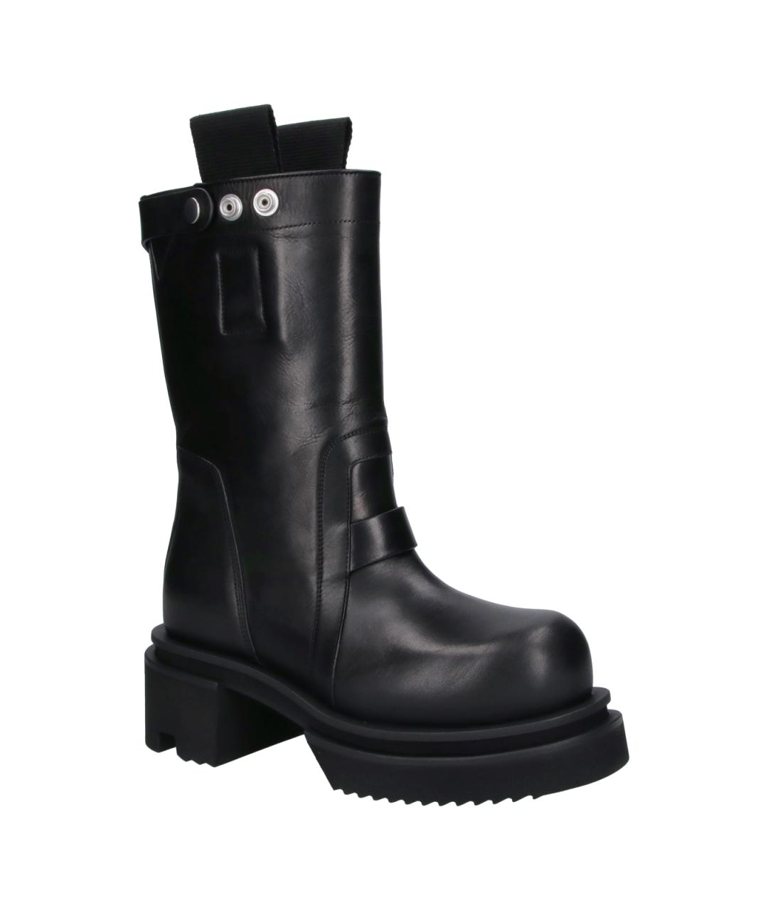 RICK OWENS Черные кожаные сапоги, фото 2