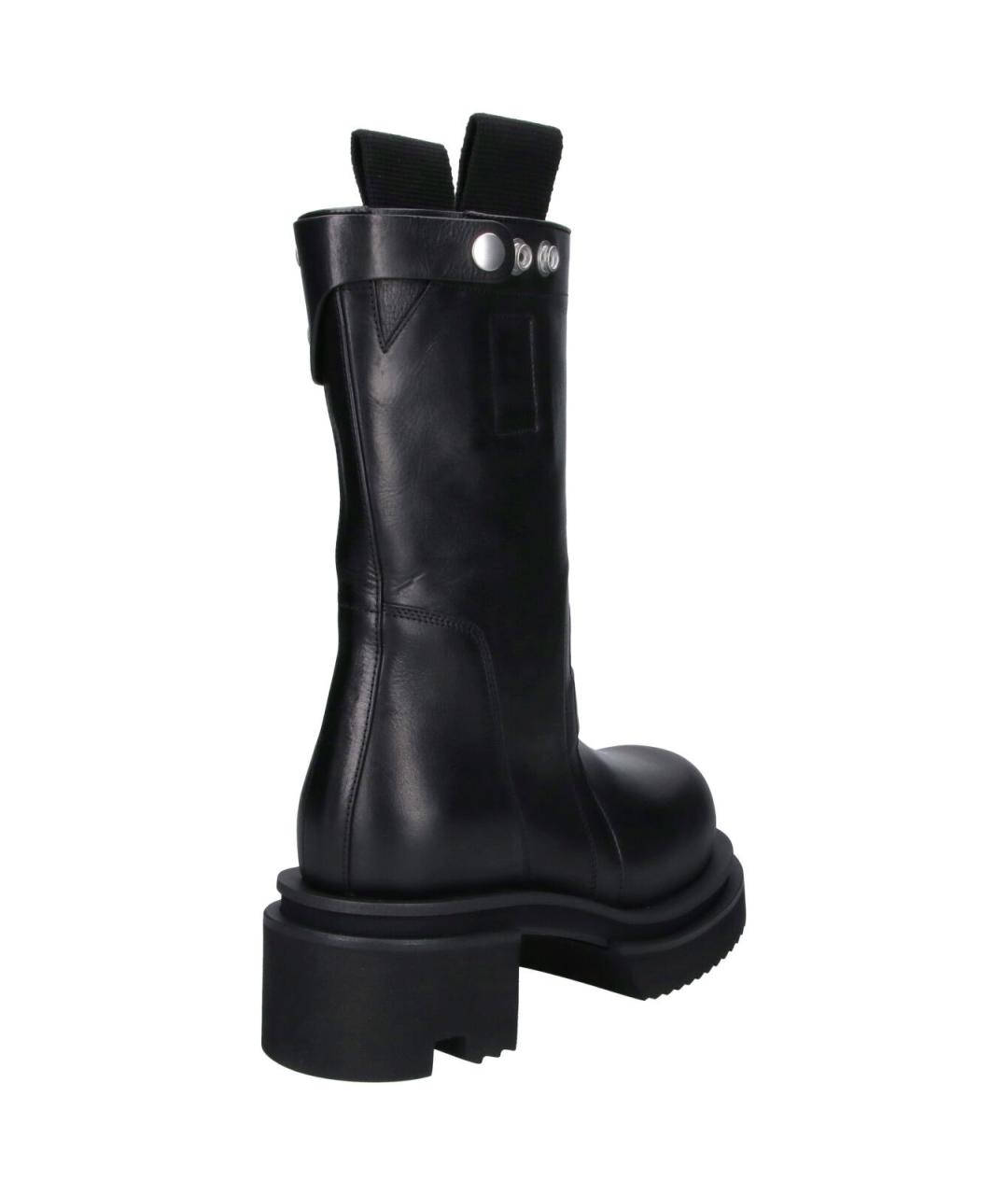 RICK OWENS Черные кожаные сапоги, фото 4