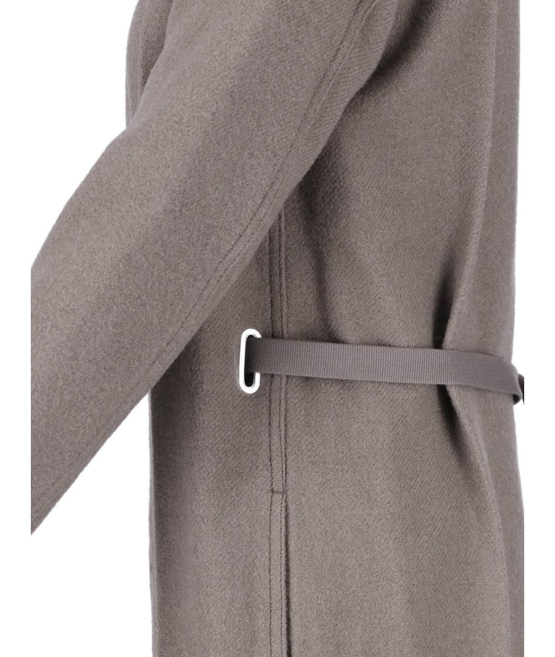 RICK OWENS Серое шерстяное пальто, фото 5