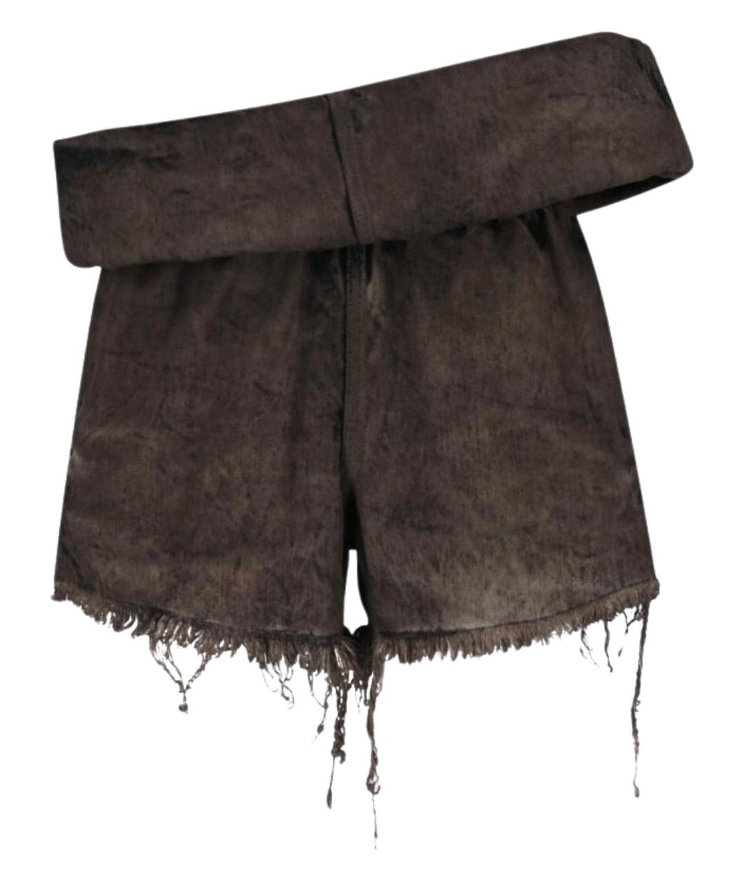 RICK OWENS Мульти деним шорты, фото 1