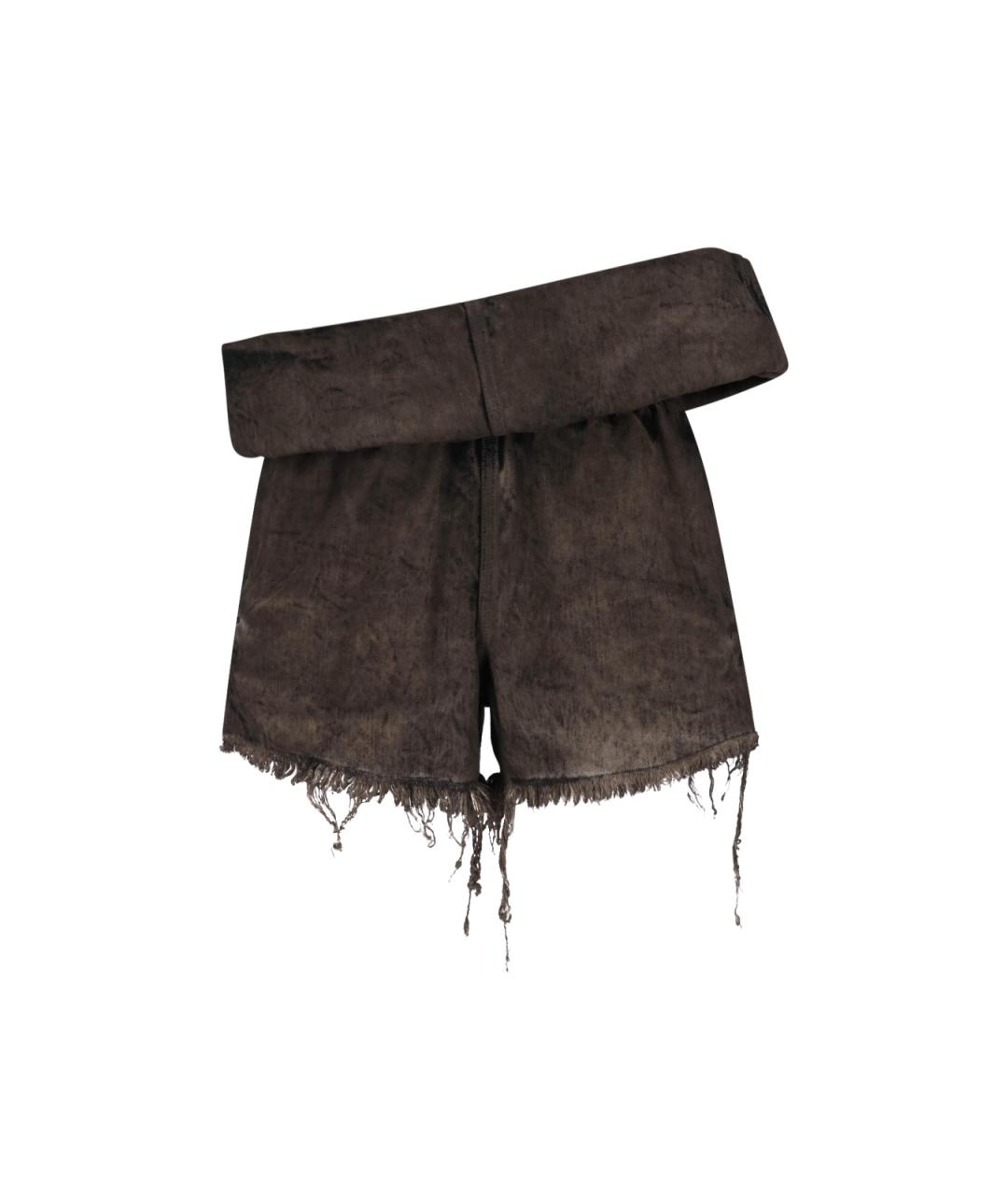 RICK OWENS Мульти деним шорты, фото 6