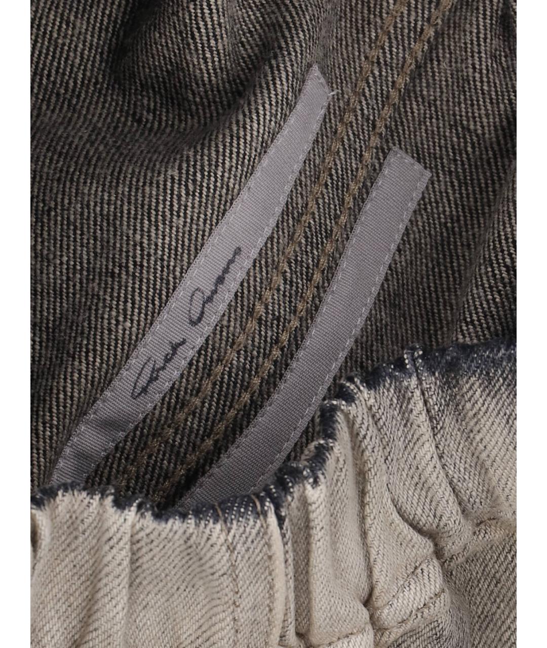 RICK OWENS Серые хлопковые шорты, фото 4