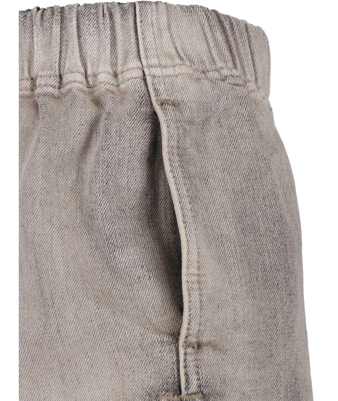 RICK OWENS Серые хлопковые шорты, фото 5
