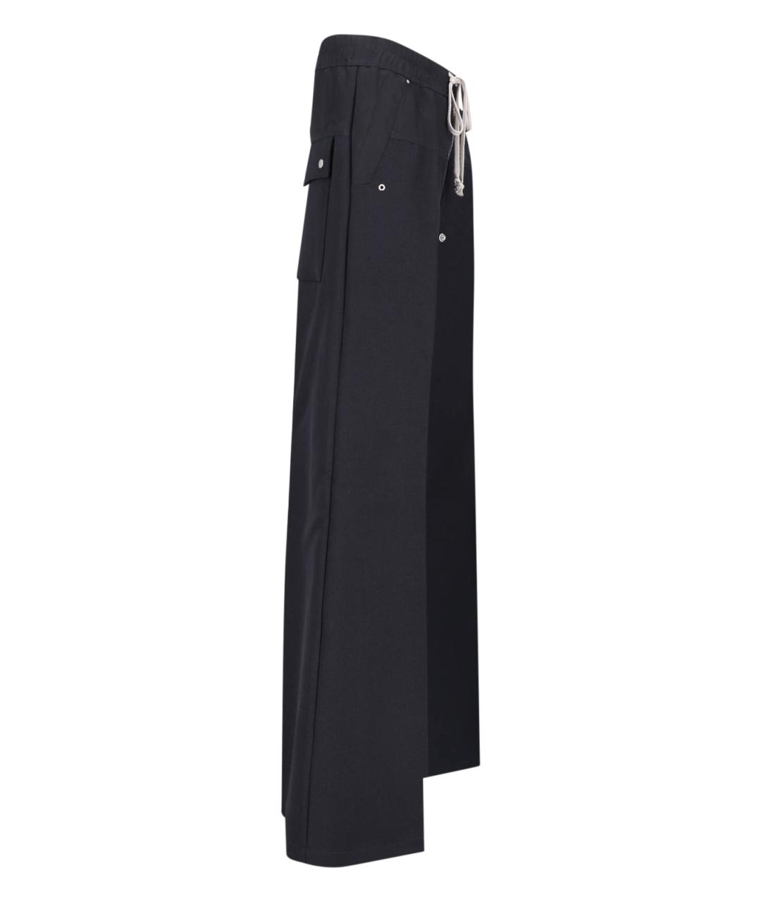 RICK OWENS Черные шерстяные повседневные брюки, фото 3