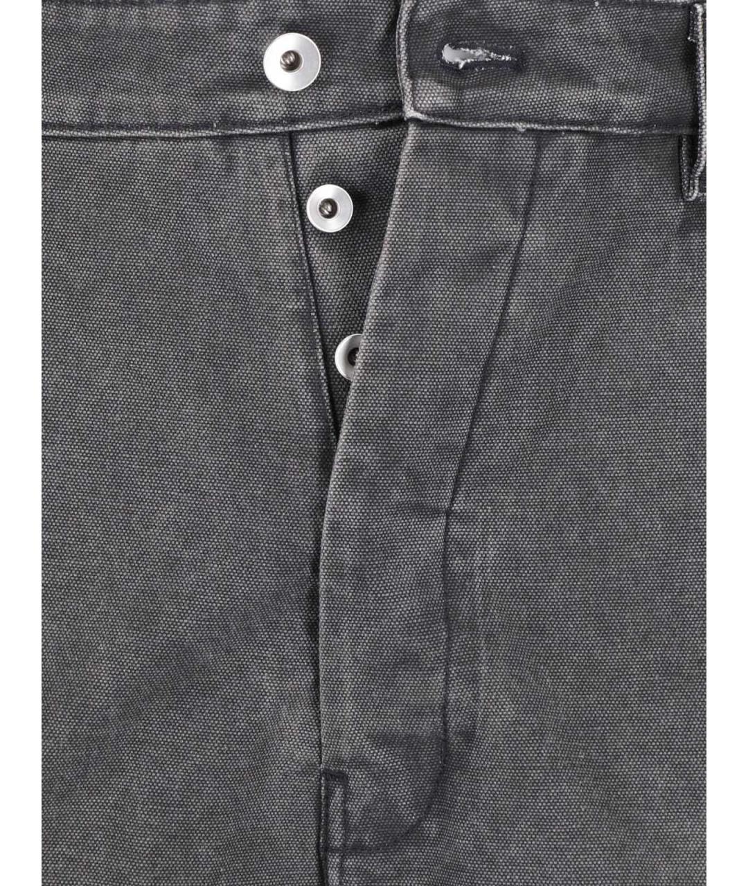RICK OWENS DRKSHDW Серые хлопковые прямые джинсы, фото 4