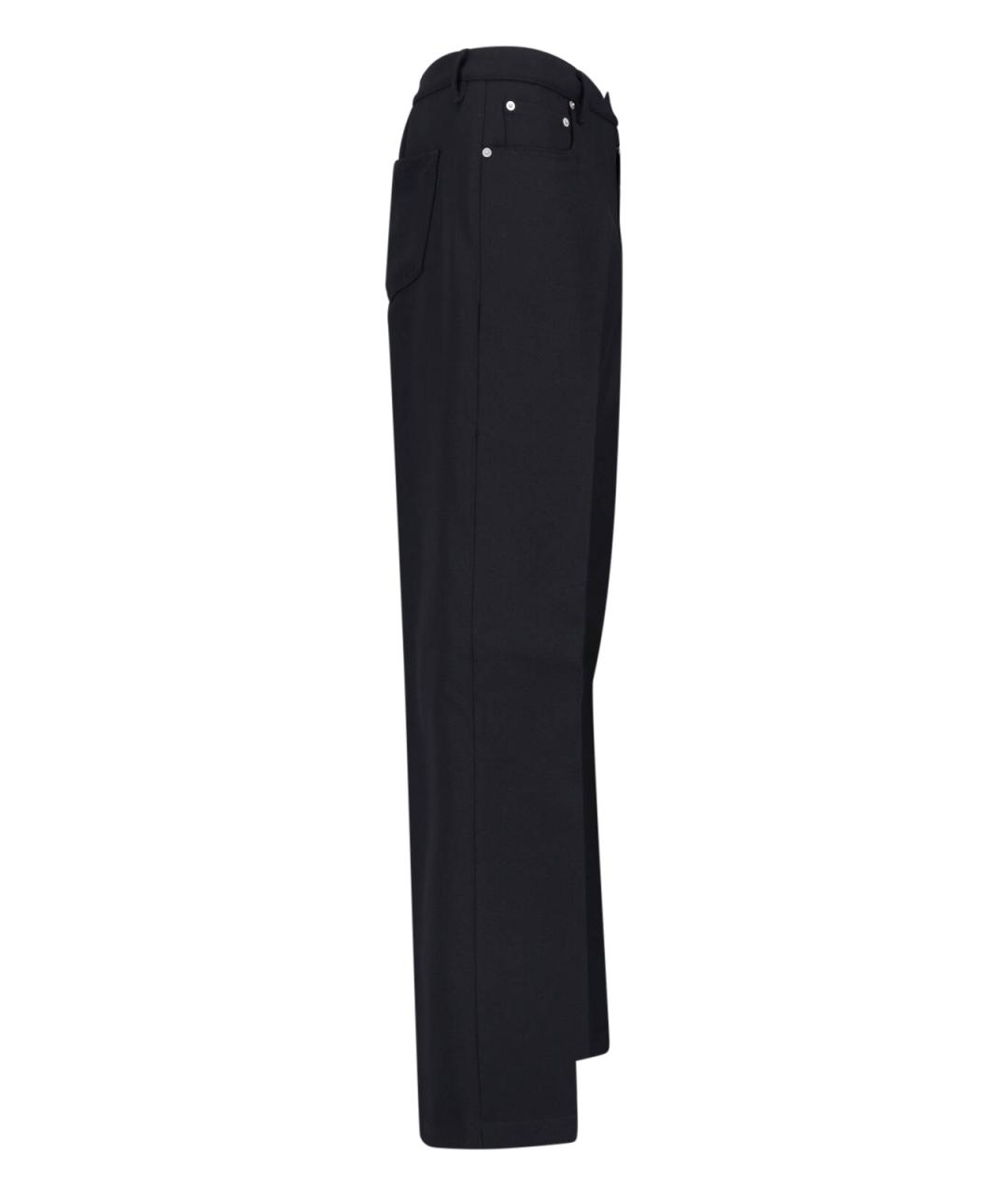 RICK OWENS Черные шерстяные повседневные брюки, фото 2