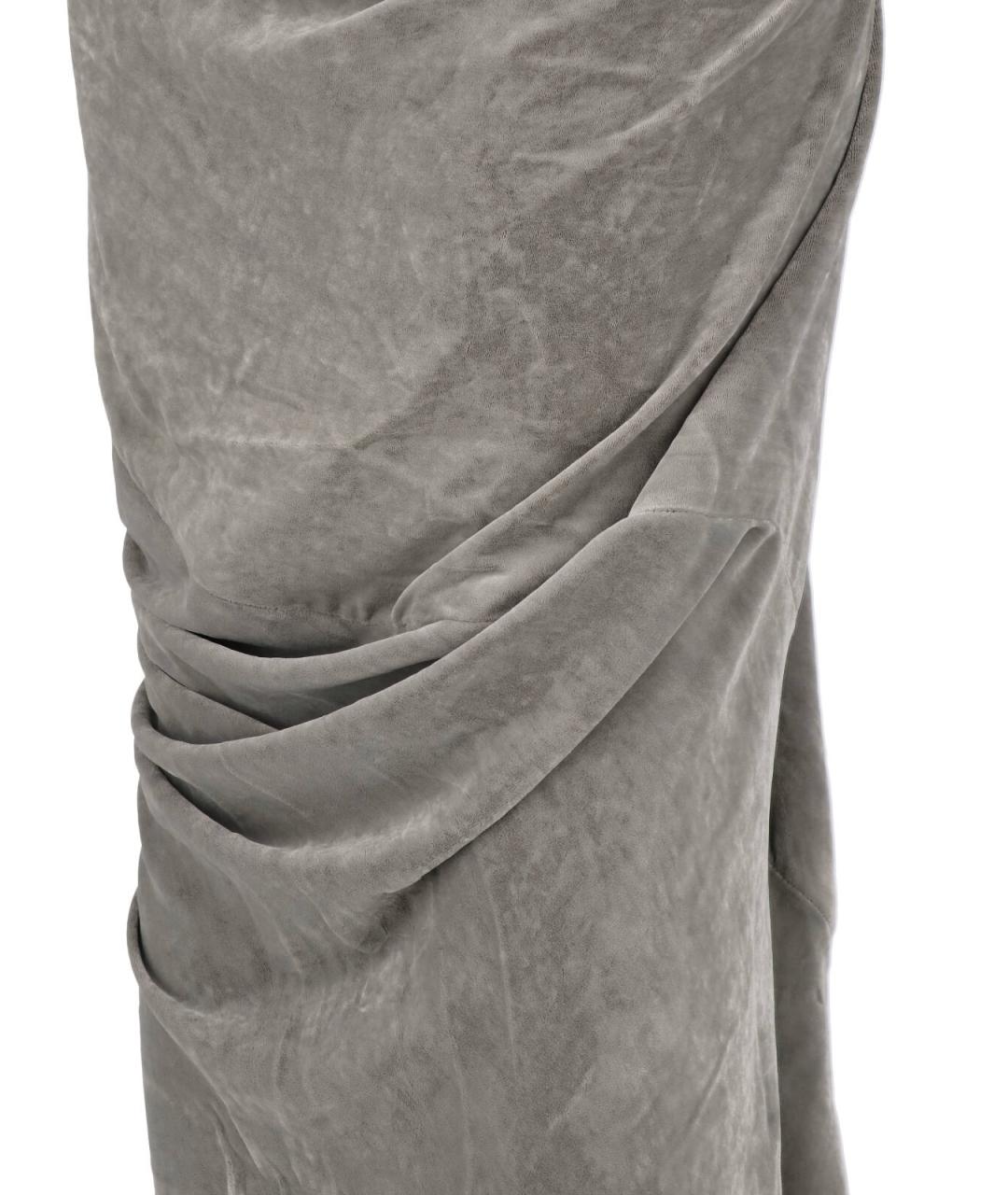 RICK OWENS Серое вискозное платье, фото 4