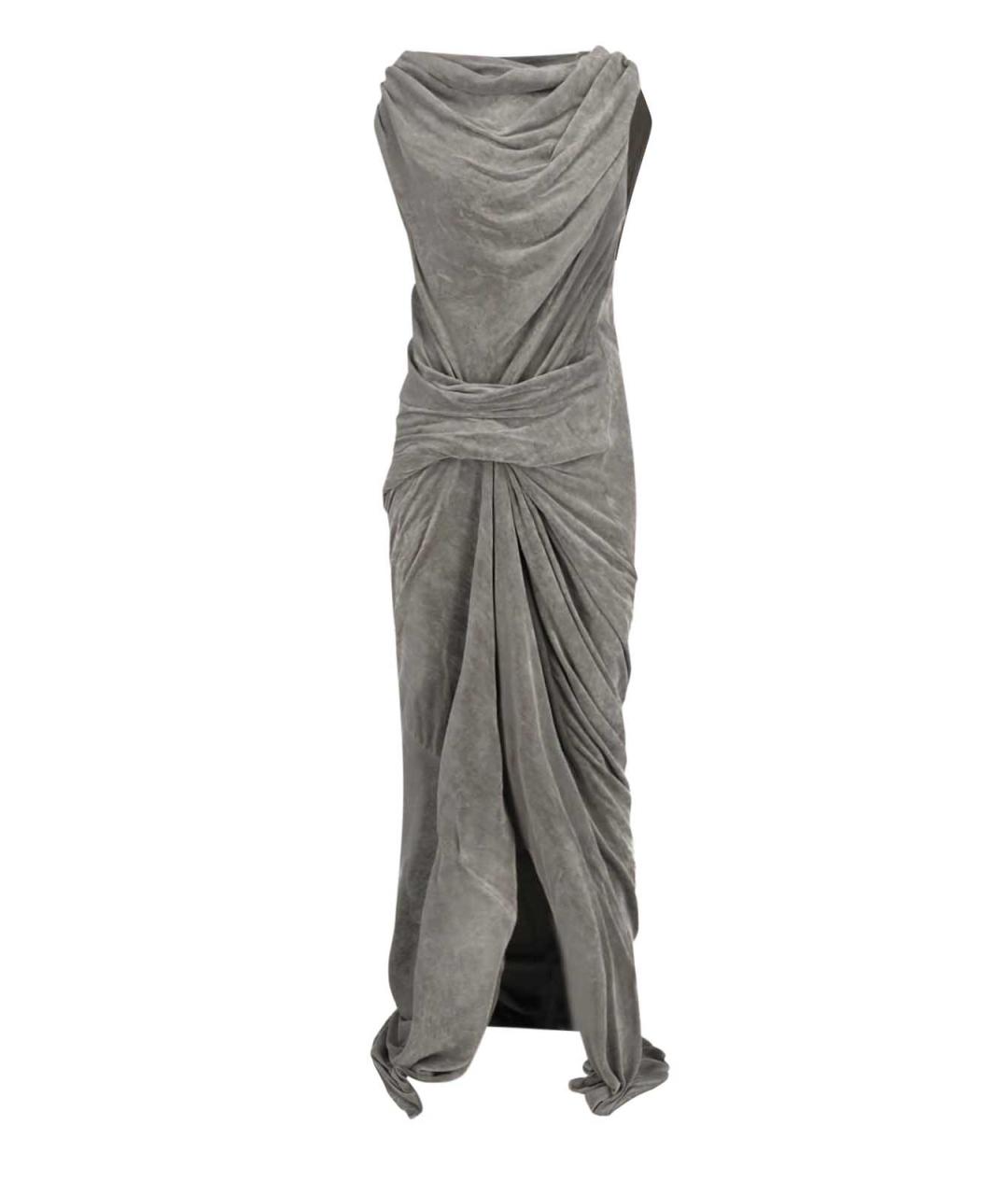 RICK OWENS Серое вискозное платье, фото 6