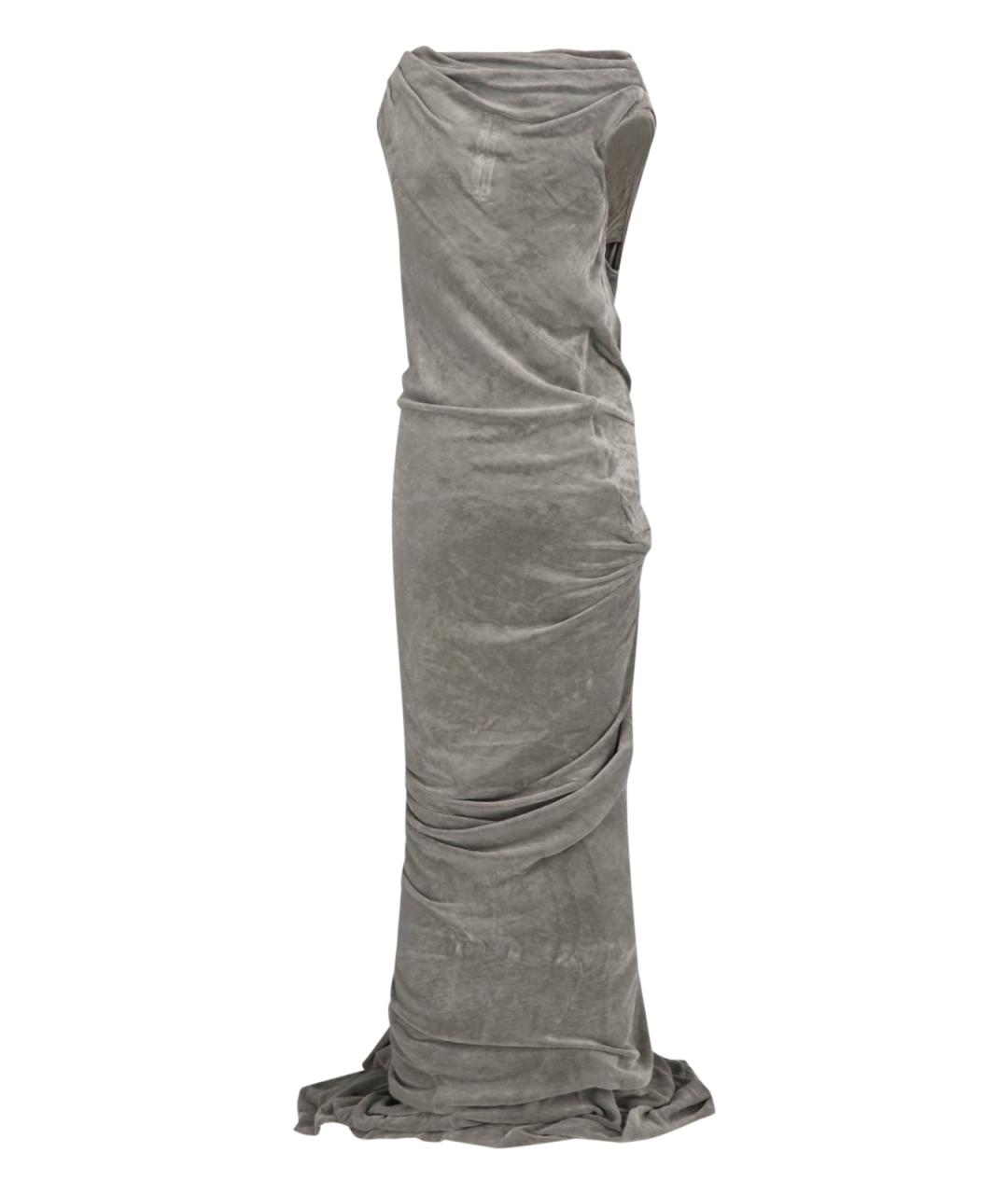 RICK OWENS Серое вискозное платье, фото 2